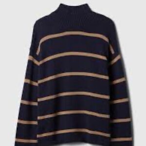 NWT Gap oversized striped cotton sweater L Tall